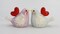 Ceramic Lovebirds with Heart Salt and Pepper Shakers, Romantic Kitchenware, Valentines Day Tableware Decor, Wedding Gift Idea, Galentine's Day Gift
